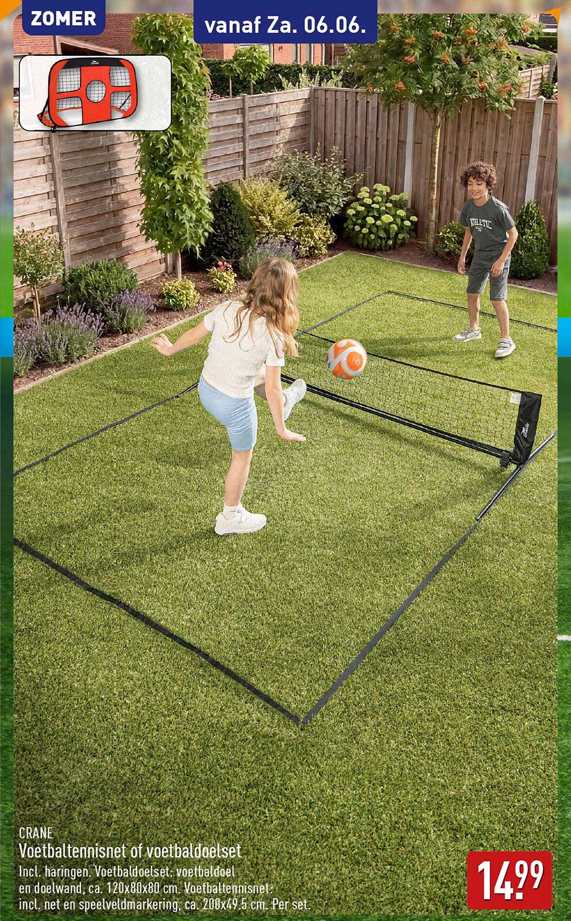 Voetbaltennisnet of voetbaldoelset