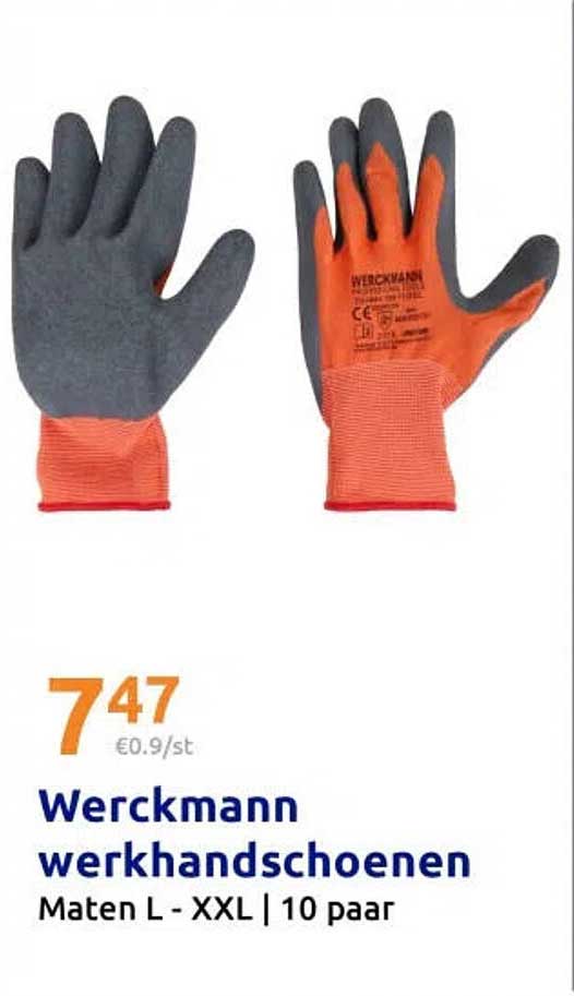 Werckmann werkhandschoenen Maten L - XXL | 10 paar