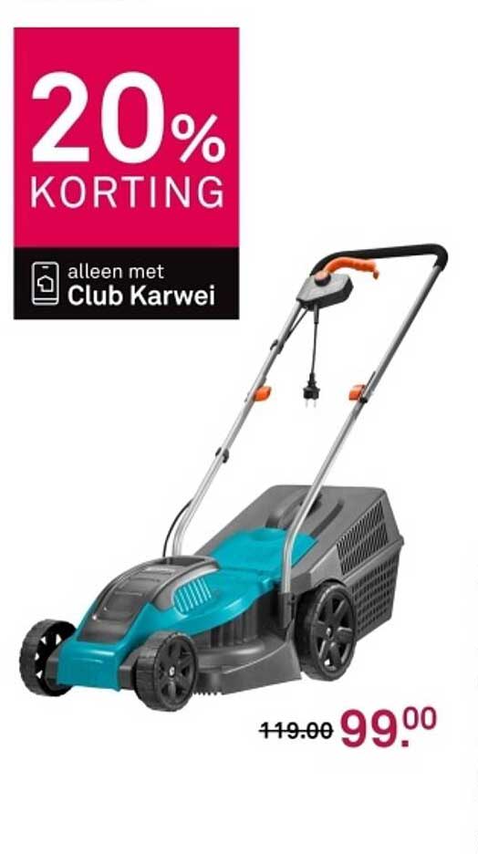 20% KORTING op grasmaaier alleen met Club Karwei