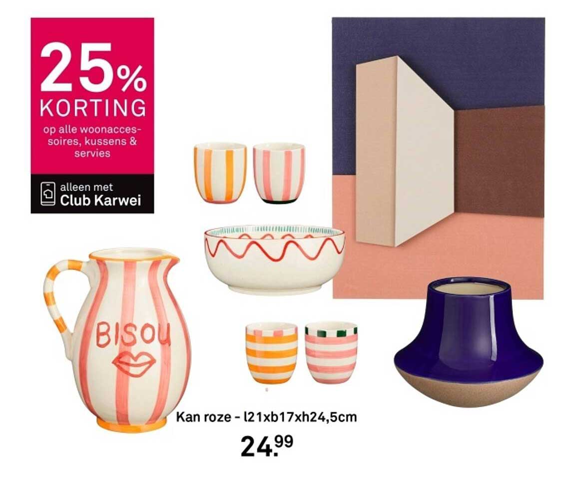 25% KORTING op alle woonaccessoires, kussen & services