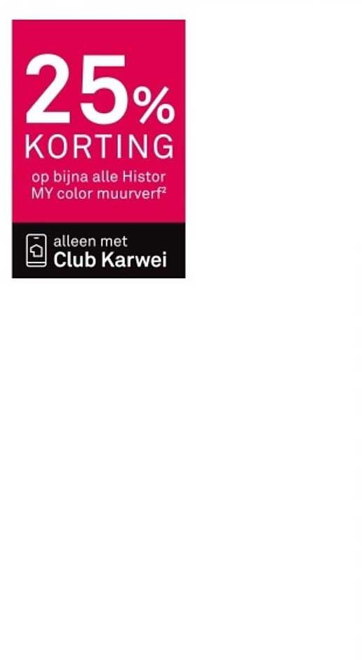 25% KORTING op bijna alle Histor MY color muurverf