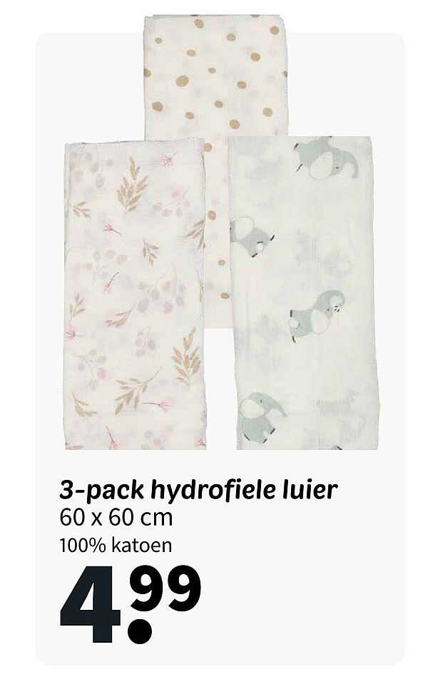 3-pack hydrofiele luier
