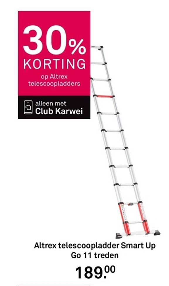 Altrex telescoopladder Smart Up Go 11 treden