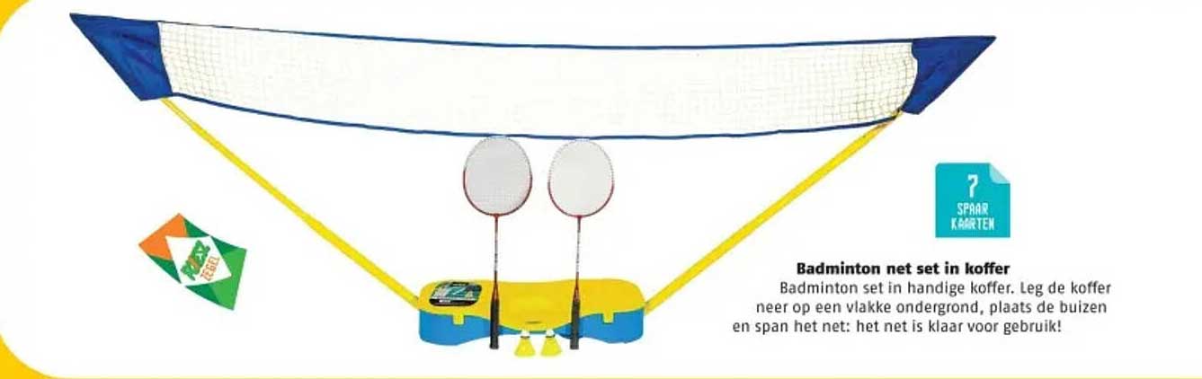 Badminton net set in koffer