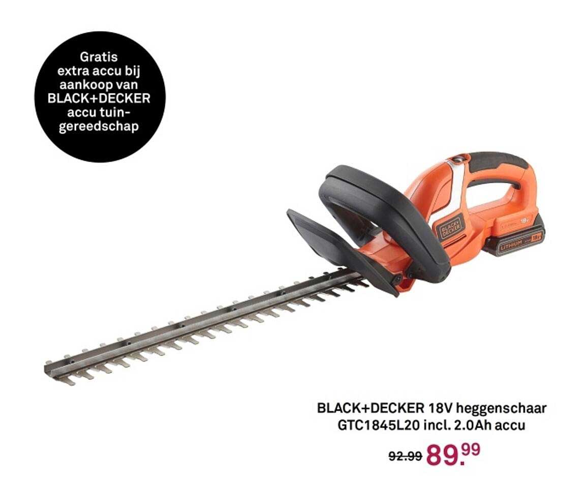 BLACK+DECKER 18V heggenzaag GTC1845L20 incl. 2.0Ah accu
