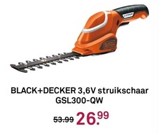 BLACK+DECKER 3,6V struikschaar GSL300-QW
