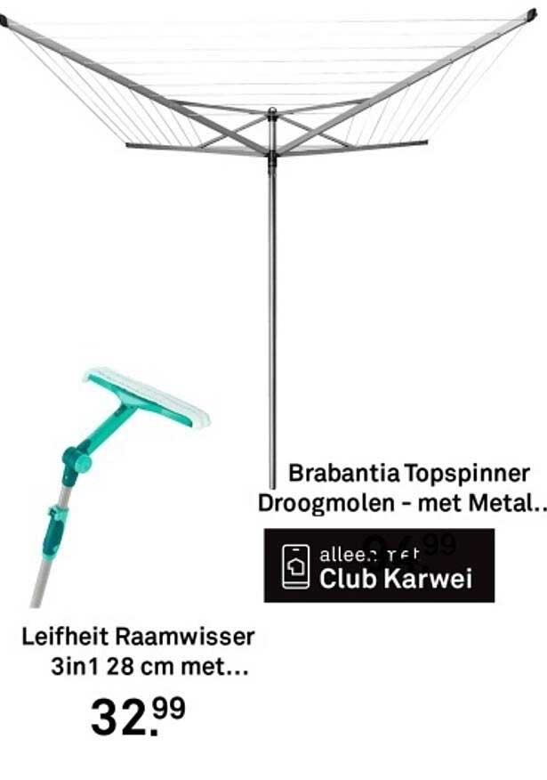 Brabantia Topspinner Droogmolen - met Metal...