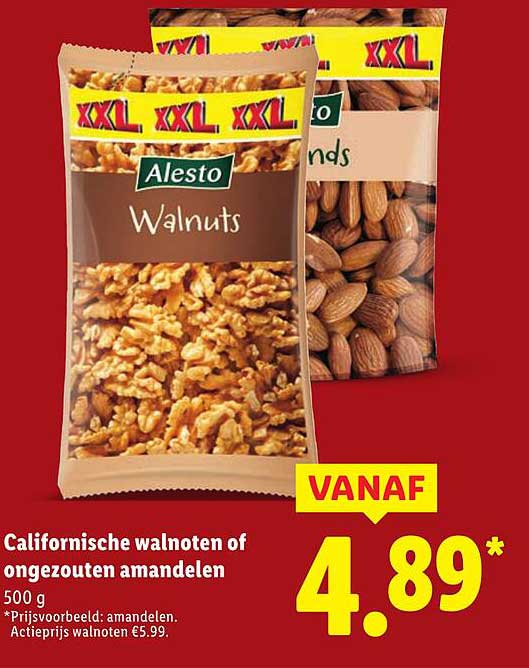 Californi sche walnoten of ongezouten amandelen