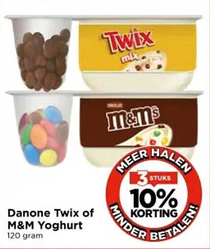 Danone Twix of M&M Yoghurt 120 gram