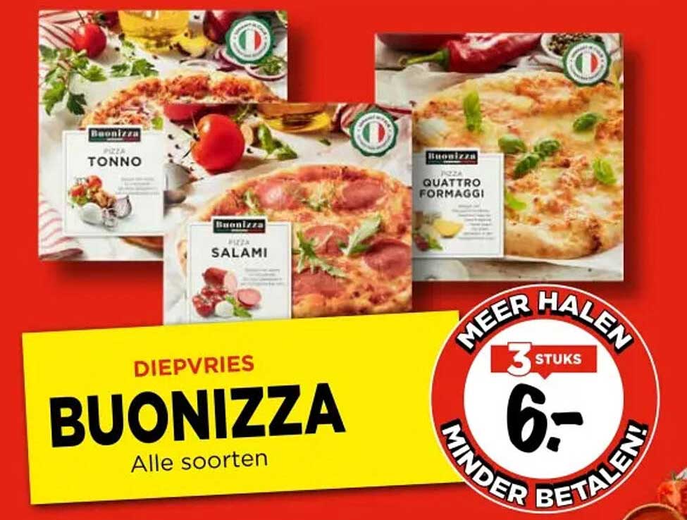 Diepvries Buonizza Alle soorten