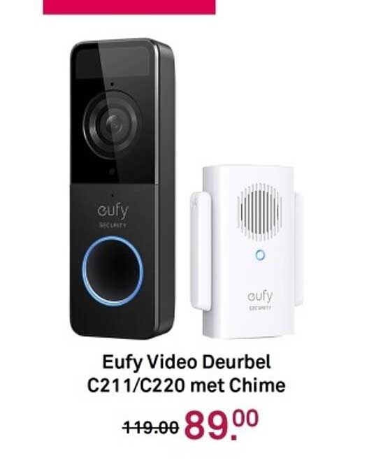 Eufy Video Deurbel C211/C220 met Chime