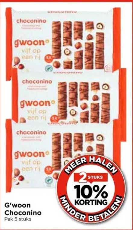 G'woon Choconino Pak 5 stuks