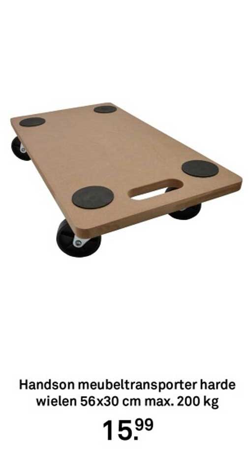 Handson meubeltransporter harde wielen 56x30 cm max. 200 kg