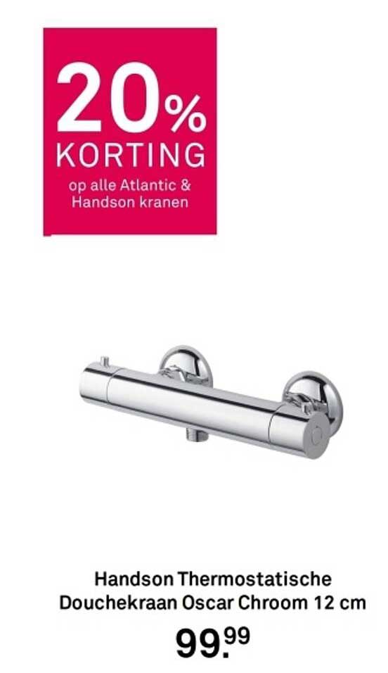 Handson Thermostatische Douchekraan Oscar Chroom 12 cm