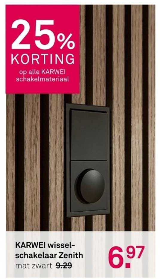 KARWEI wisselschakelaar Zenith mat zwart