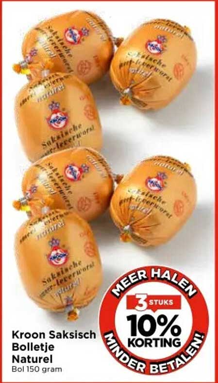 Kroon Saksisch Bolletje Naturel