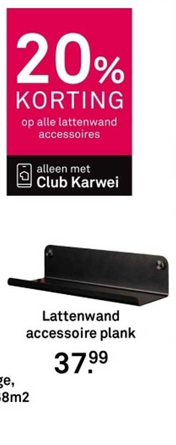 Lattenwand accessoire plank
