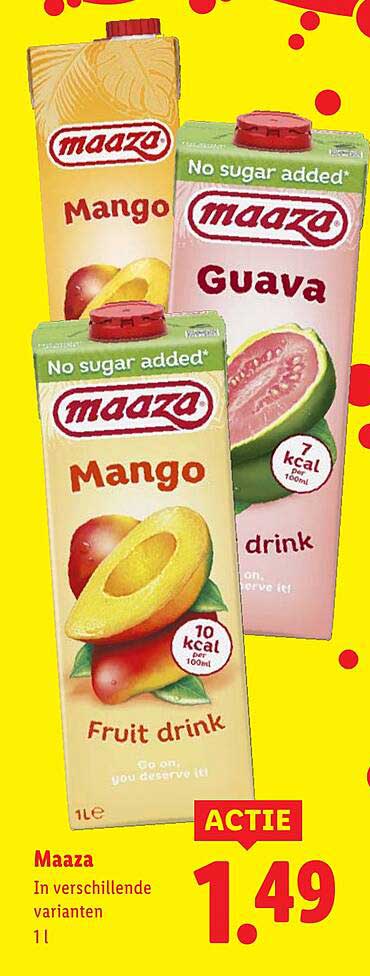 Maaza in verschillende varianten 1L