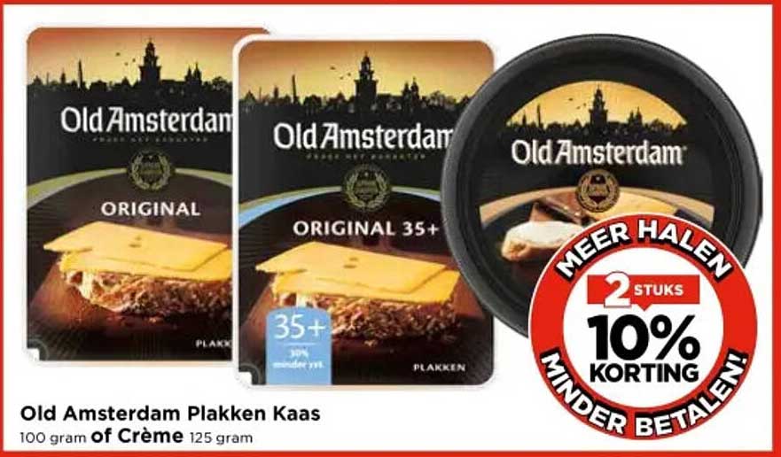 Old Amsterdam Plakken Kaas 100 gram of Crème 125 gram