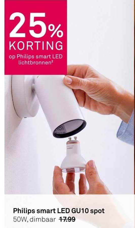 Philips smart LED GU10 spot 50W, dimbaar