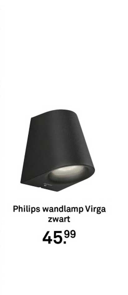Philips wandlamp Virga zwart