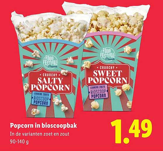 Popcorn in bioscoopbak
