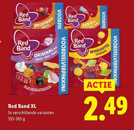 Red Band XL In verschillende varianten 355-365 g