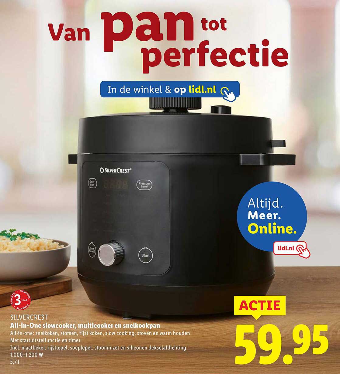 SILVERCREST All-in-One slowcooker, multicooker en snelkookpan