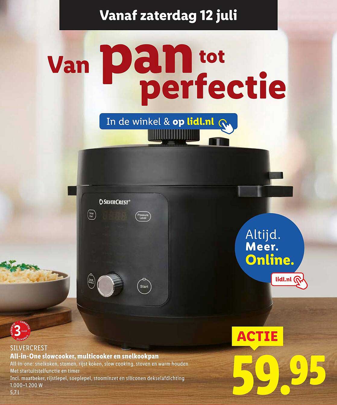 SilverCrest All-in One slowcooker, multicooker en snelkookpan