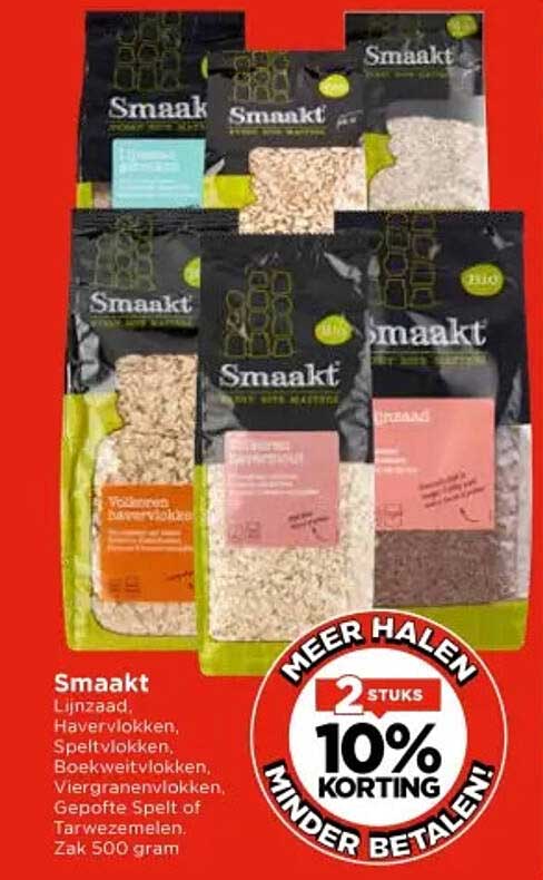 Smaakt 2 stuks 10% korting!