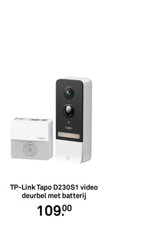 TP-Link Tapo D230S1 video deurbel met batterij