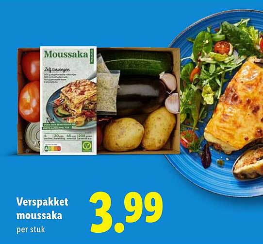 Verspakket moussaka per stuk