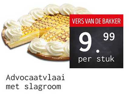 Advocaatvlaai met slagroom
