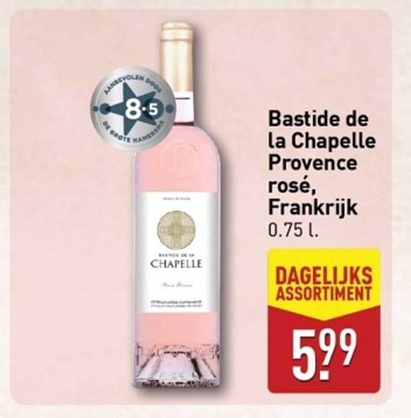Bastide de la Chapelle Provence rosé, Frankrijk 0.75 l.