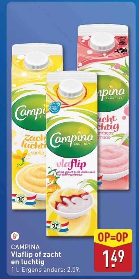 CAMPINA Vlaflip of zacht en luchtig