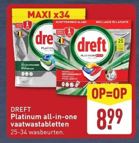 DREFT Platinum all-in-one vaatwastabletten