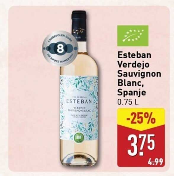Esteban Verdejo Sauvignon Blanc, Spanje 0.75 L.