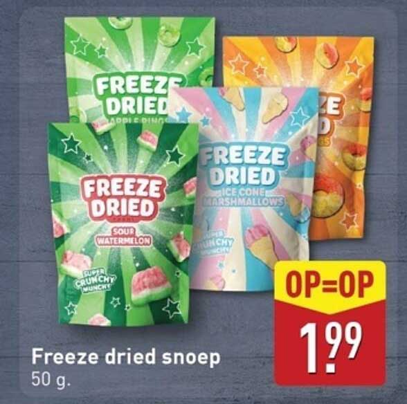 Freeze dried snoep