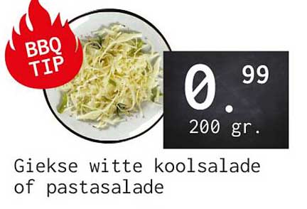 Giekse witte koolsalade of pastasalade