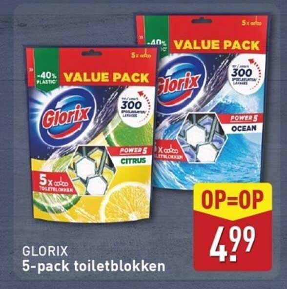 GLORIX 5-pack toiletblokken