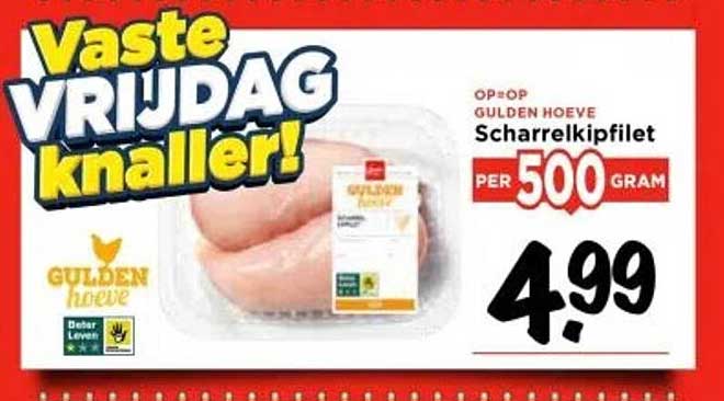GULDEN HOEVE Scharrelkipfilet per 500 gram
