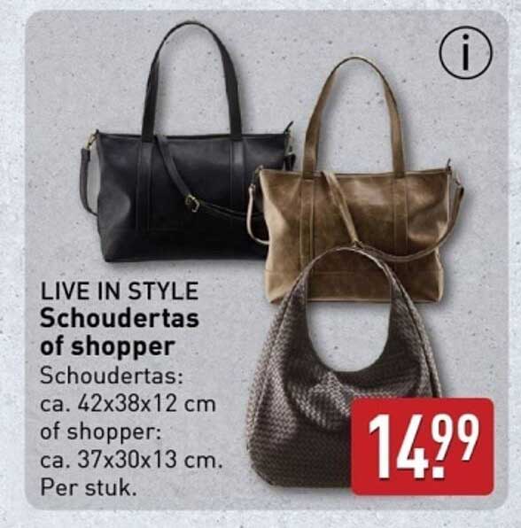 LIVE IN STYLE Schoudertas of shopper