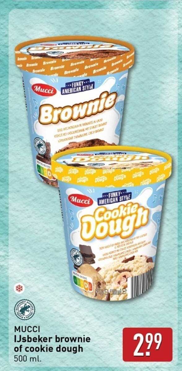 MUCCI IJsbeker brownie of cookie dough 500 ml