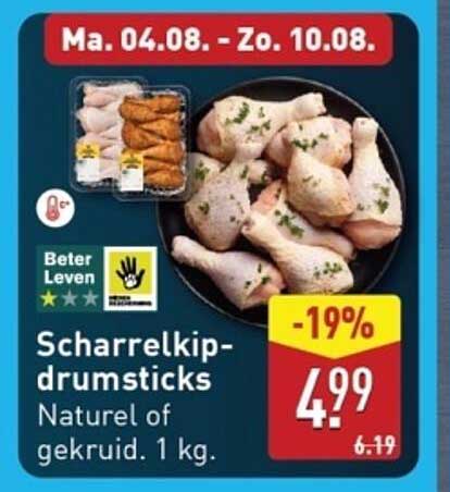 Scharrelkip-drumsticks