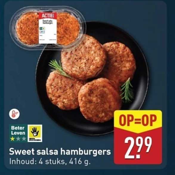 Sweet salsa hamburgers