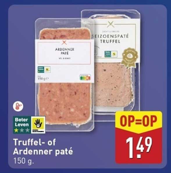 Truffel- of Ardenner paté 150 g.