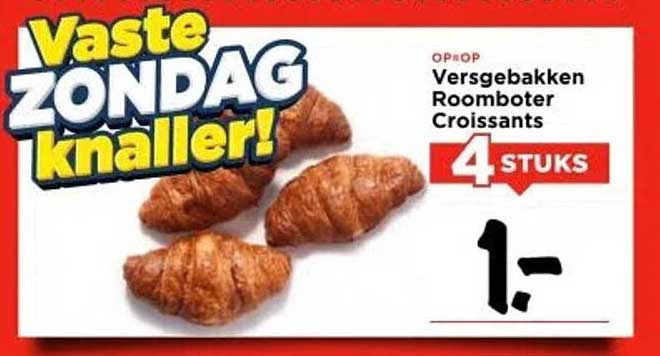 Versgebakken Roomboter Croissants 4 STUKS