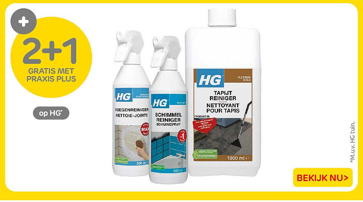 2+1 gratis met Praxis Plus op HG*