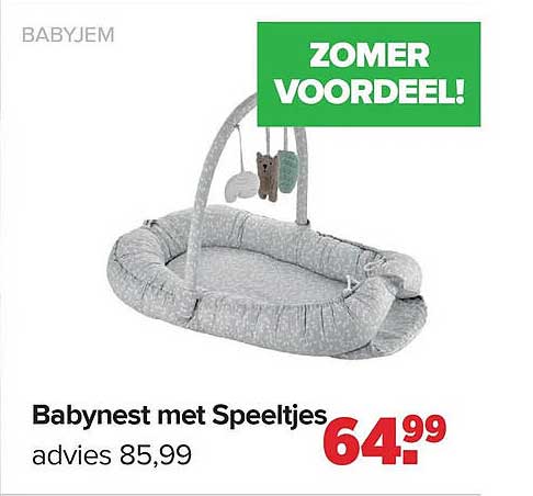 Babynest met Speeltjes ZOMER VOORDEEL!