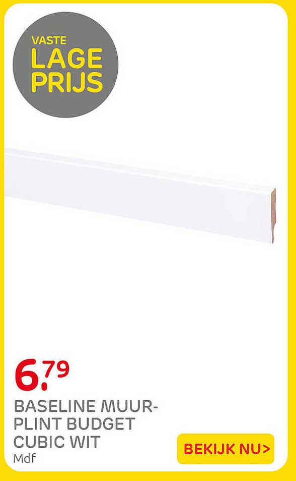 BASELINE MUUR-PLINT BUDGET CUBIC WIT